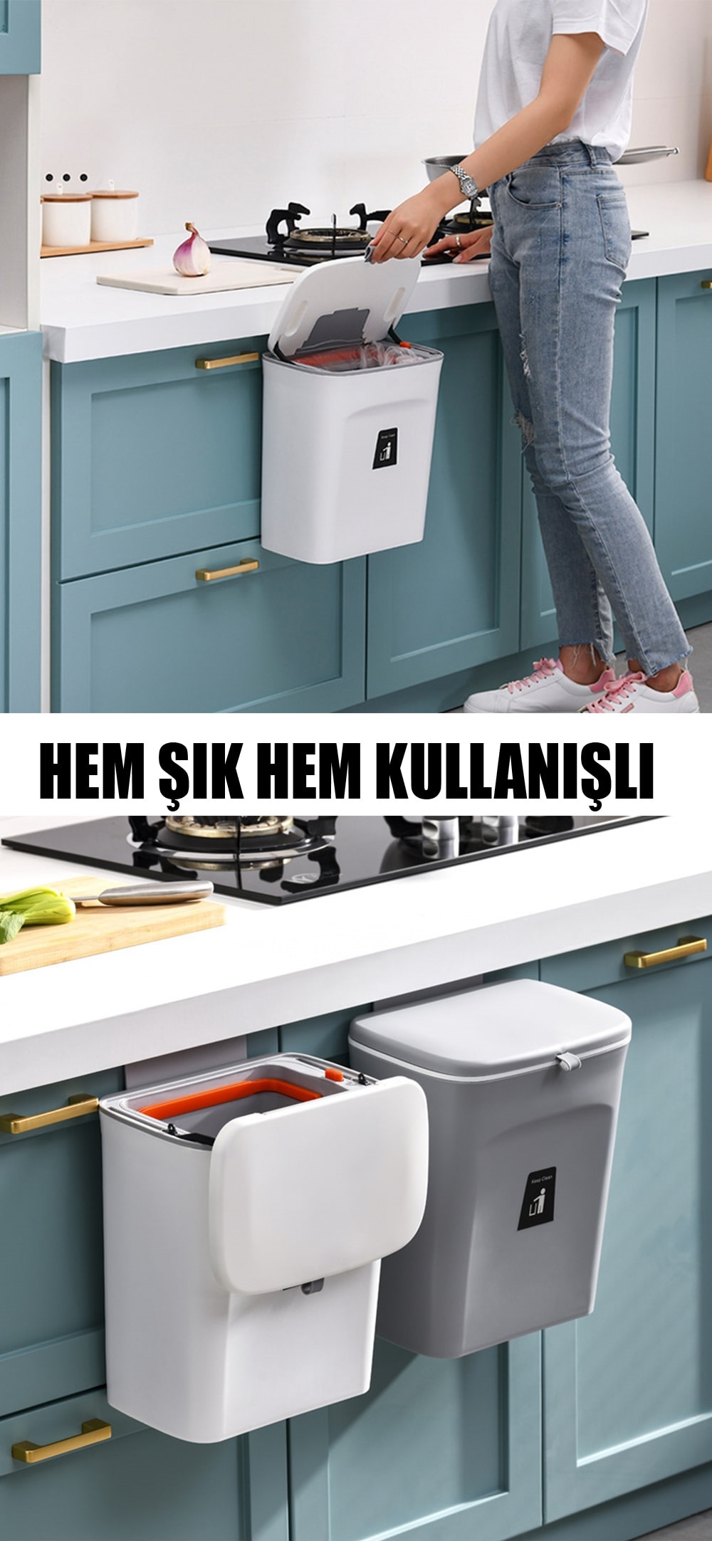 Asılabilir Çöp Kovası 15 Litre